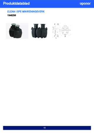 Uponor 1048256 - Produktdatablad
