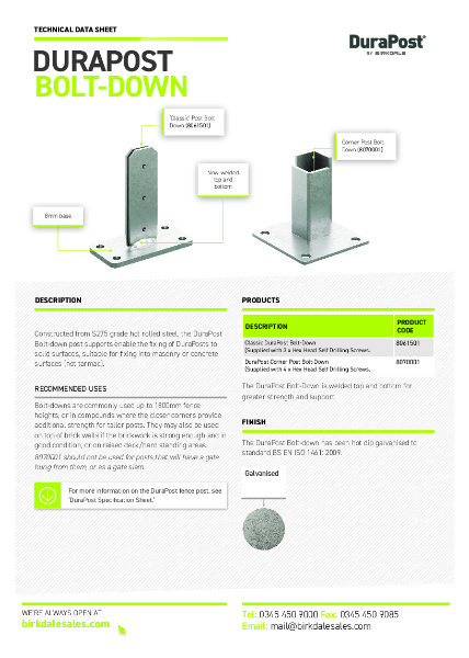 DuraPost® Bolt-Down