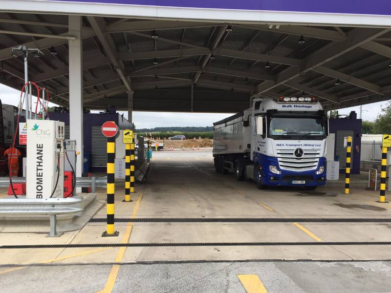 How to prevent flooding. Northampton Service Station and Lorry Park, UK.