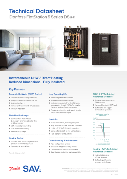 Danfoss FlatStation 5 Series DS R-FI