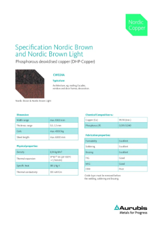 Tekniset Tiedot - Nordic Brown