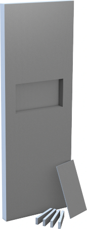 Sanwell wall elements and shampoo niche