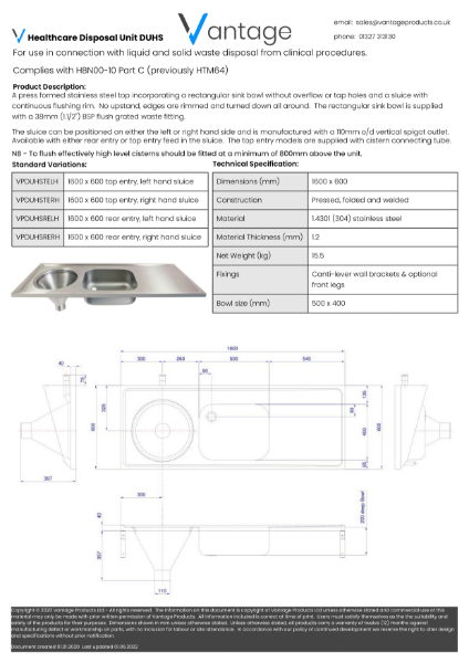 Product Data Sheet - VPDUHS