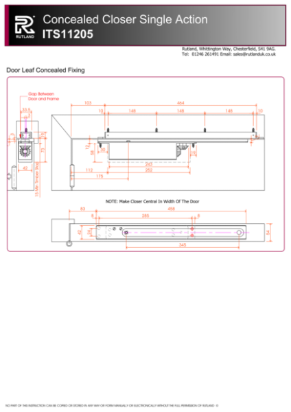 ITS.11205 Dimensional Line Drawing