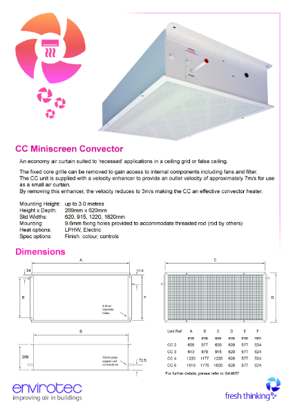 CC Miniscreen Convector