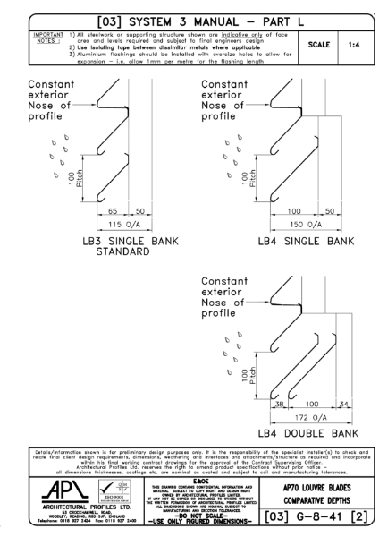 AP LB3 & LB4 Live Louvre - Data Sheet