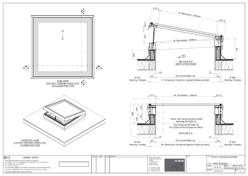 Electric Opening Roof Window