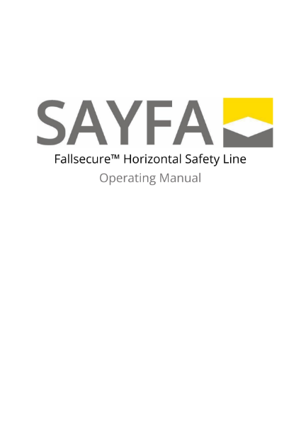 Operating Manual- Fallsecure Post