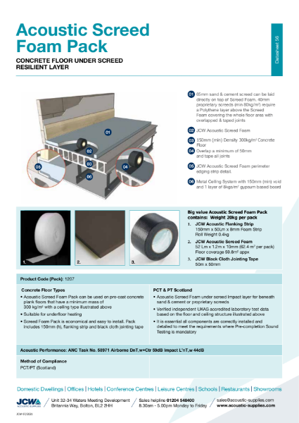 Acoustic Screed Foam