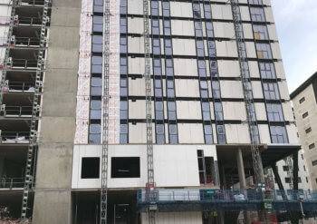 A high rise development in Bournemouth for Fresh Student Living is making full use of the technical benefits to an innovative BBA approved structural walling system, which features 9mm Magply boards.