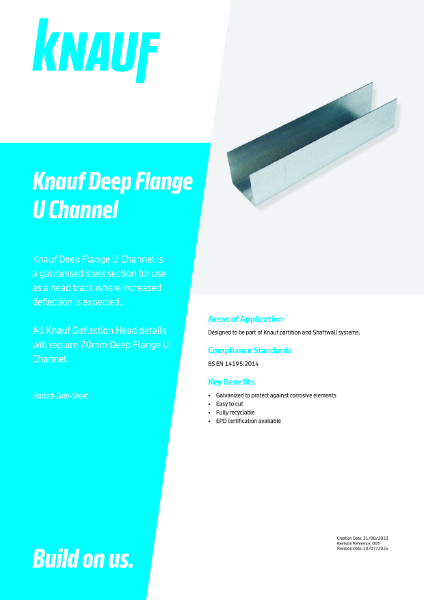 Knauf DF U Channel Data Sheet
