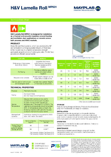Mayplas MP631 H&V Lamella Roll - TDS issue 3 07 2025 v2