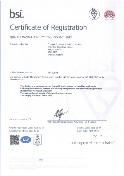 ISO 9001:2015 Certificate