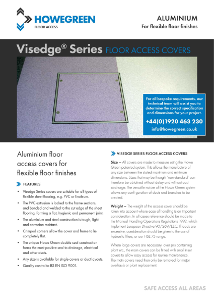 Visedge Series Flexible Floor Access Cover