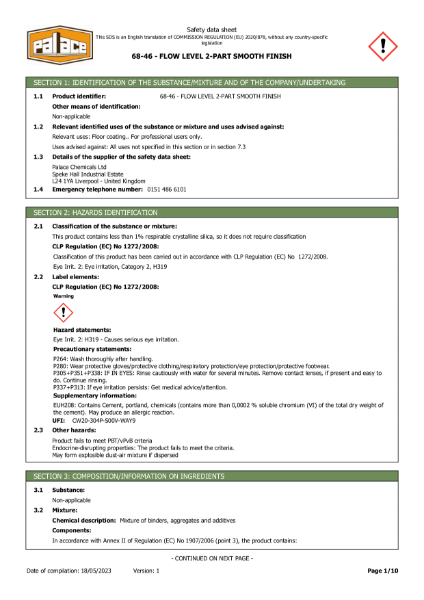 Safety-data-sheet-of-68-46-FLOW-LEVEL-2-PART-SMOOTH-FINISH