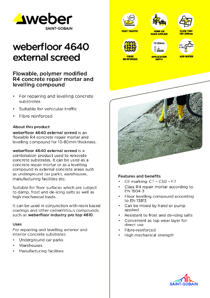 weberfloor 4640 external screed 18-11-24