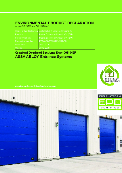 Crawford OH1042P overhead sectional door