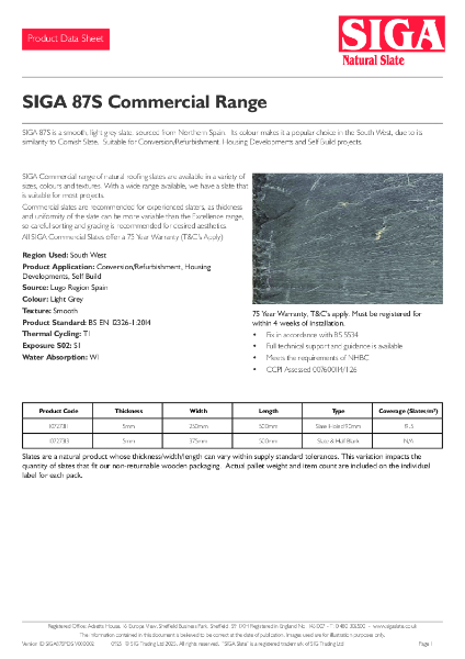 SIGA 87S PDS Sept 2025 V2