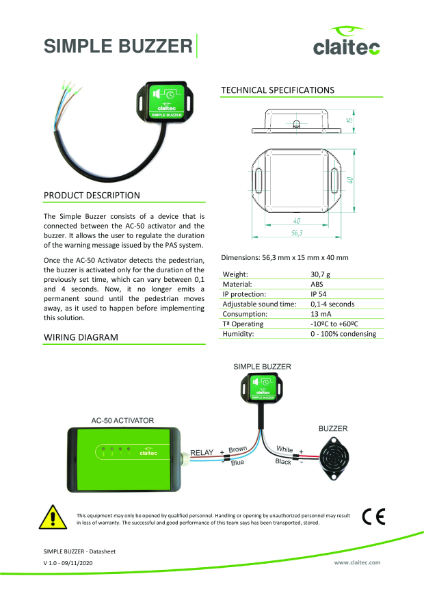 Simple Buzzer v1.0 Claitec EN