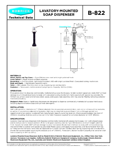 Technical Data Sheet B-822