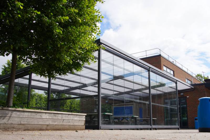 Richmond Park Academy in London Installs Dining Canopy