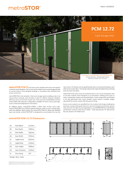 PCM 12.72 Data Sheets