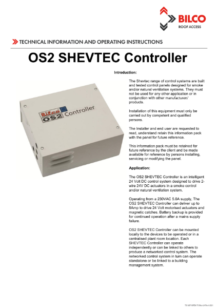 TECHNICAL INFO AND WIRING DETAIL: OS2