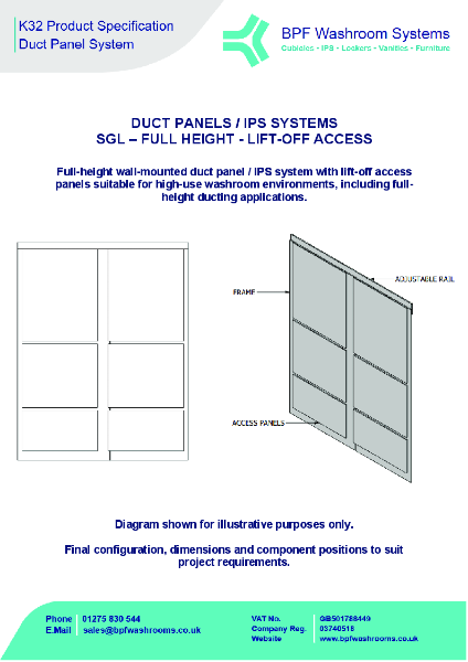 112-35 BPF NBS Duct Panels IPS Systems SGL - Full Height - Lift-Off ...