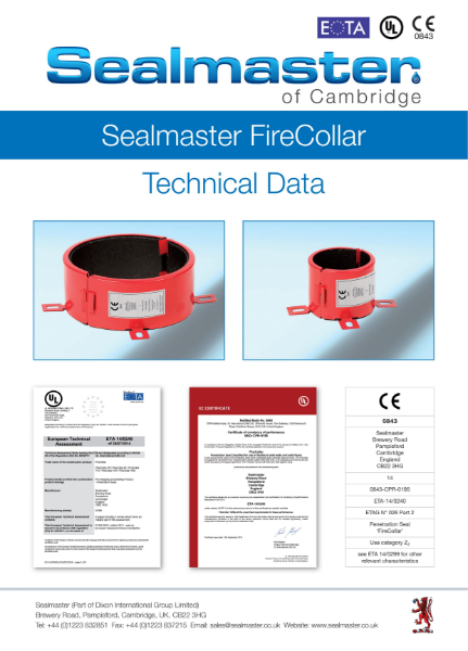 Sealmaster FireClose Technical Data Sheet