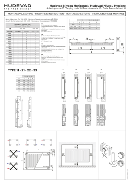 Hudevad Niveau Horizontal Instructions Tapping Code 10