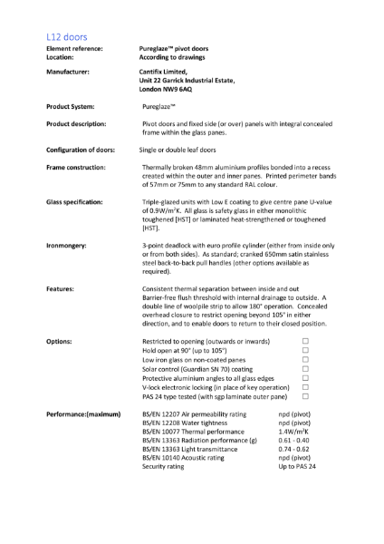 L12 - Pureglaze™ by Cantifix frame-free pivot and sliding doors and windows