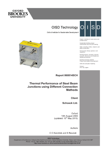 OISD Thermal Test Report Schoeck Isokorb T type S