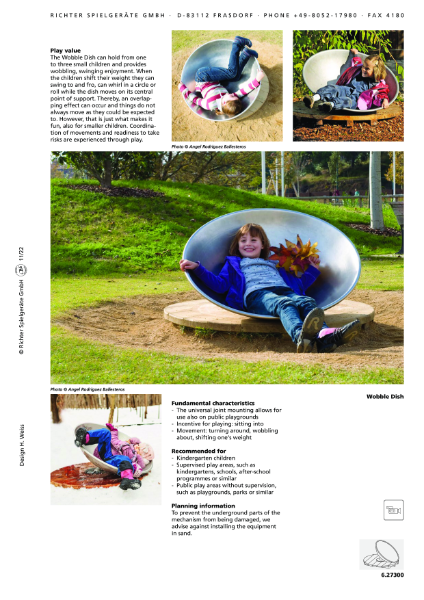 TImberplay Rotating/ Roundabout - Wobble Dish - Datasheet