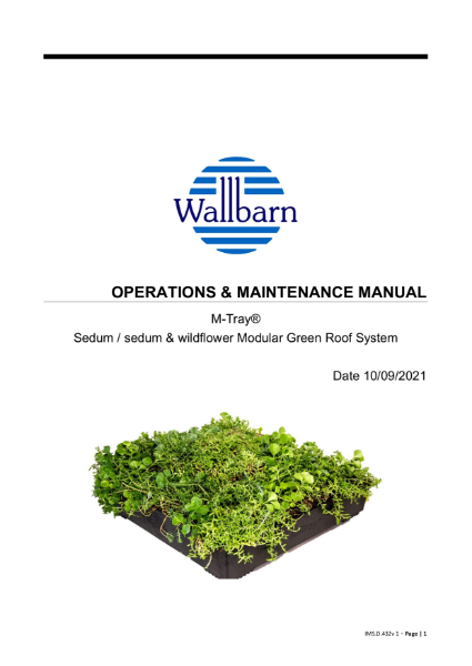 O & M Manual - M-Tray (Modular Green Roof)