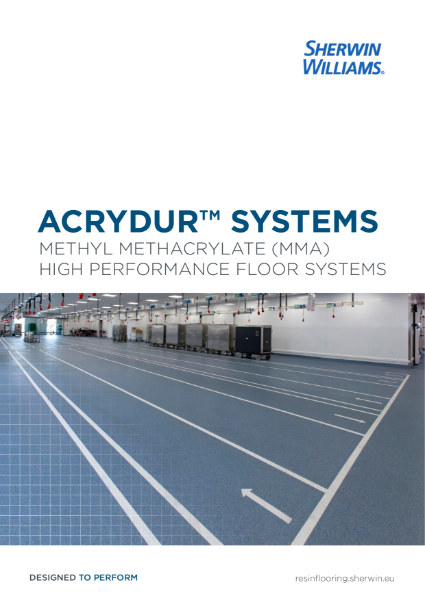 A guide to Sherwin-Williams Acrydur Methyl Methacrylate (MMA) fast curing flooring systems