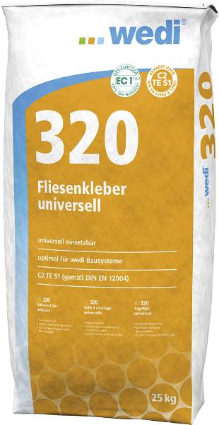 wedi 320 Flexible Cement Based Tile Adhesive - flexible thin bed tile adhesive