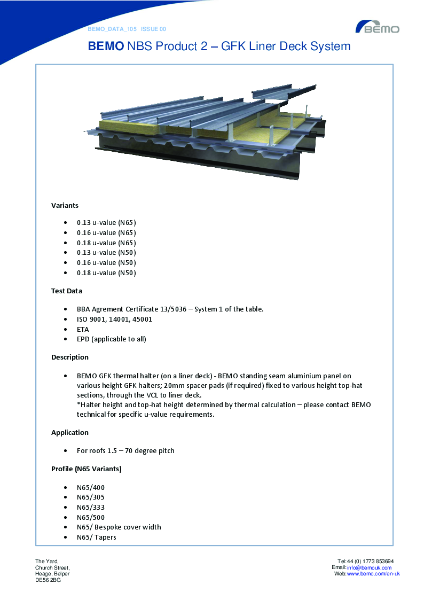 BEMO GFK Liner Deck System