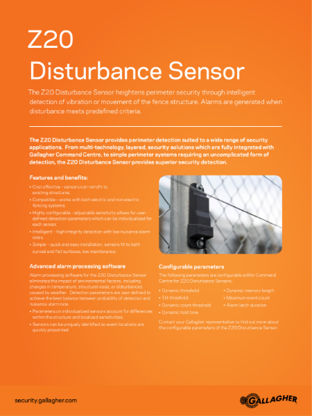 Z20 disturbance sensor