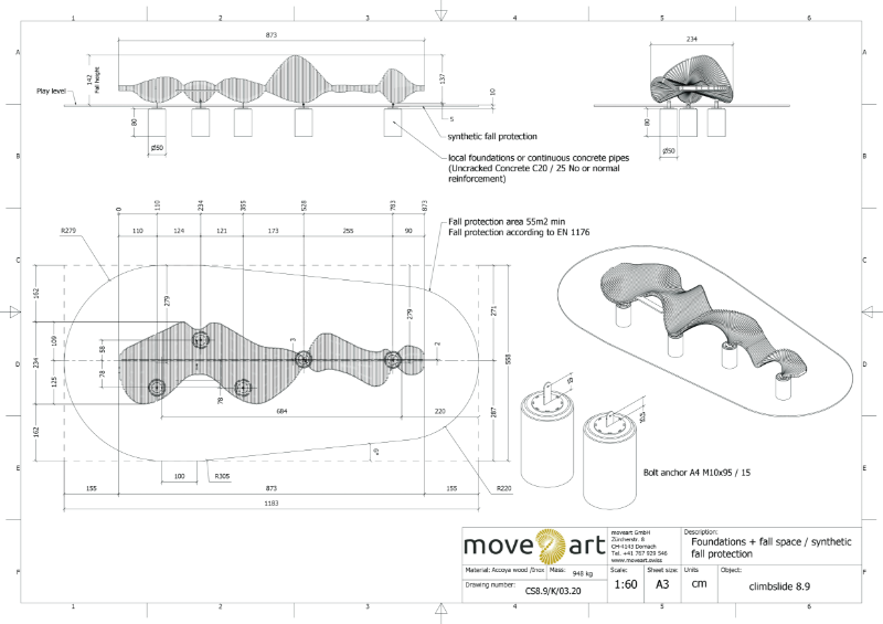 Climbslide 8.9 K Drawing Foundation Plan