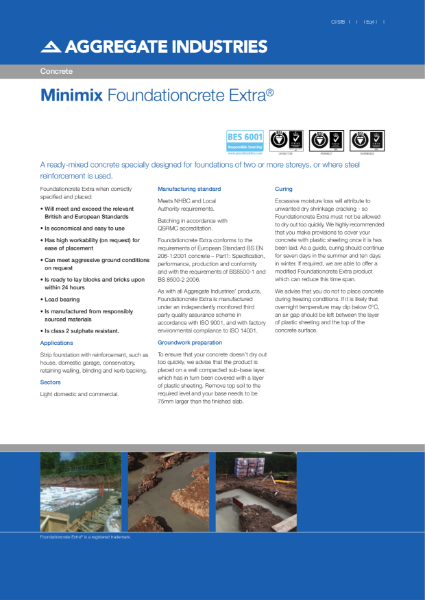 Foundationcrete Extra ready-mixed concrete