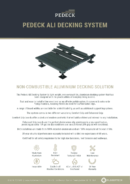 PEDECK Alideck - Data Sheet