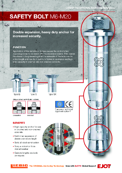 LIEBIG® Safety Bolt Data Sheet