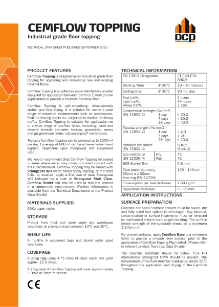 Cemflow Topping September 2015