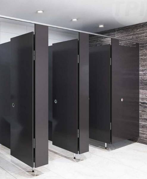 Toilet cubicle - Recessed Pedestal Overhead Braced (RO) 