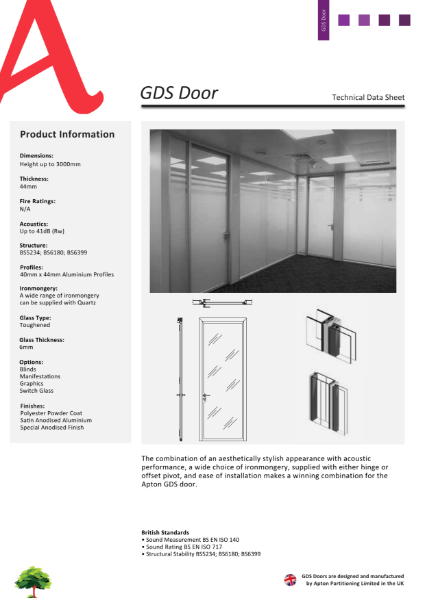 GDS Door -Flushed Double Glazed