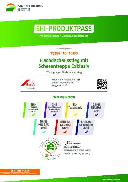 SHI Product Pass - 'Supreme with Flat Roof Hatch'