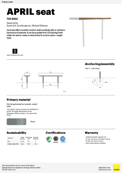 APRIL Bench - 703-900C