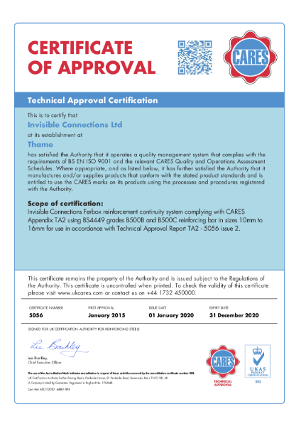 CARES Technical Approval Certificate Ferbox