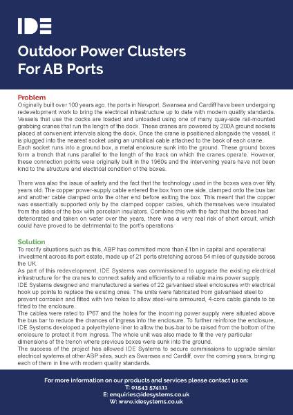 Outdoor Power Clusters For AB Ports