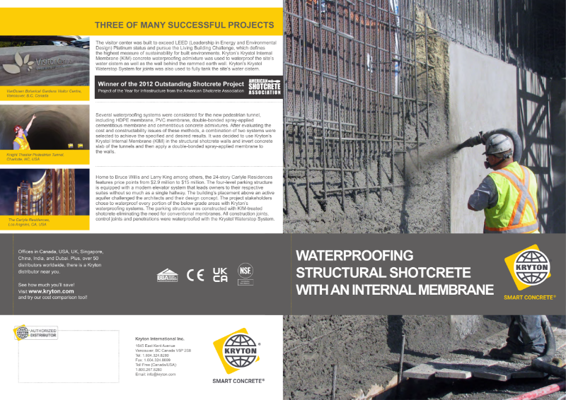 Kryton KIM Waterproof Shotcrete